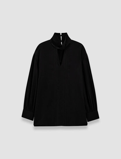 JOSEPH Fashion Women Rivoli Silk Crepe de Chine Blouse Black