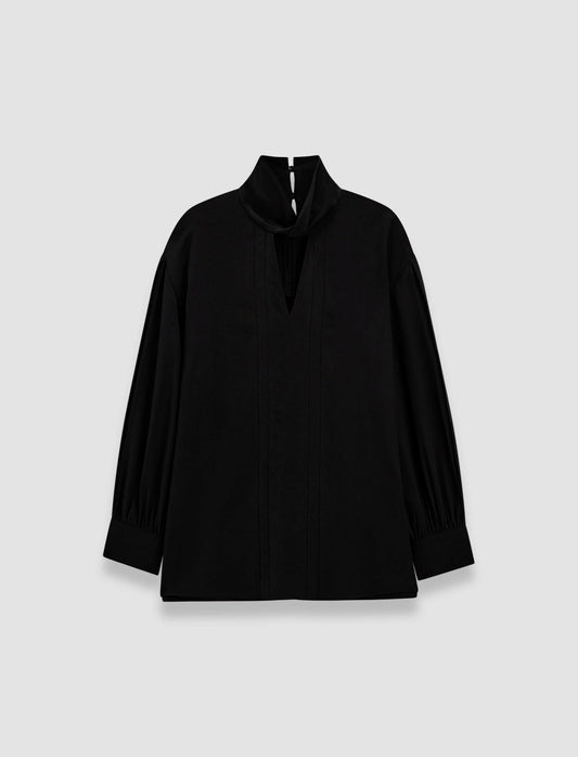 JOSEPH Fashion Women Rivoli Silk Crepe de Chine Blouse Black
