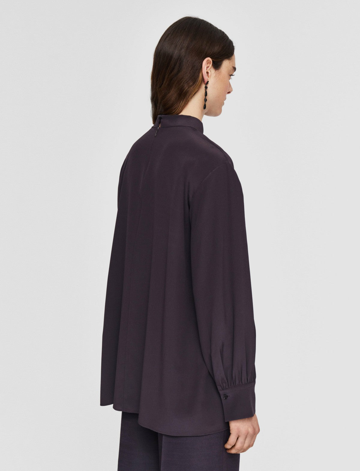 JOSEPH Fashion Women Rivoli Silk Crepe de Chine Blouse Aurora