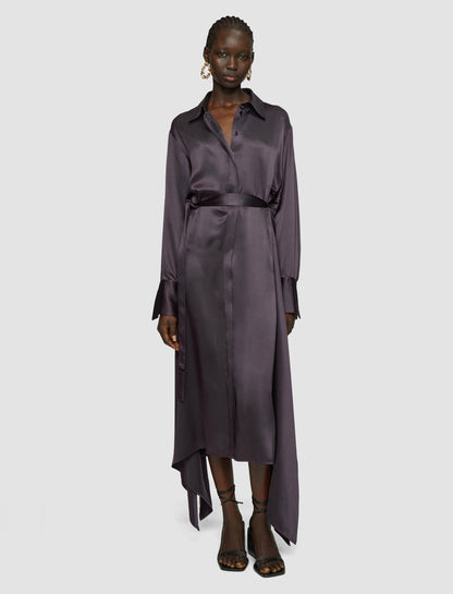 JOSEPH Fashion Women Cyprien Silk Satin Dress Aurora