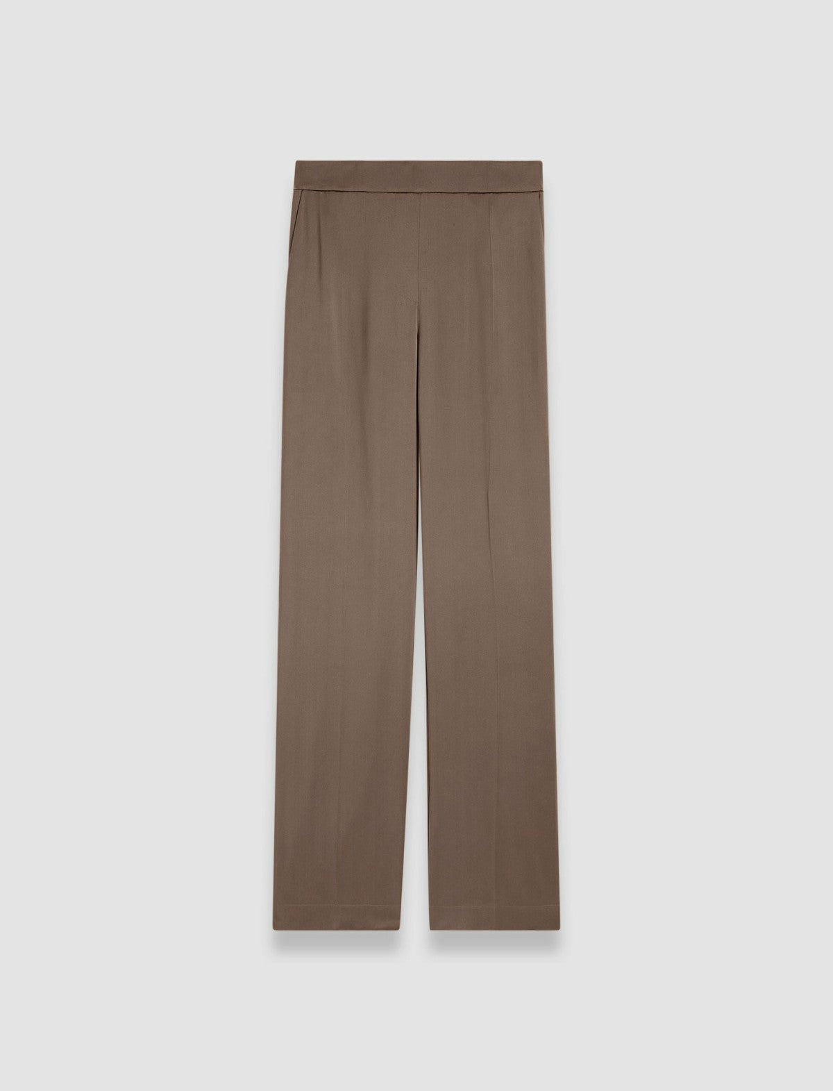 JOSEPH Fashion Women Tova Silk Satin Trousers Escargot