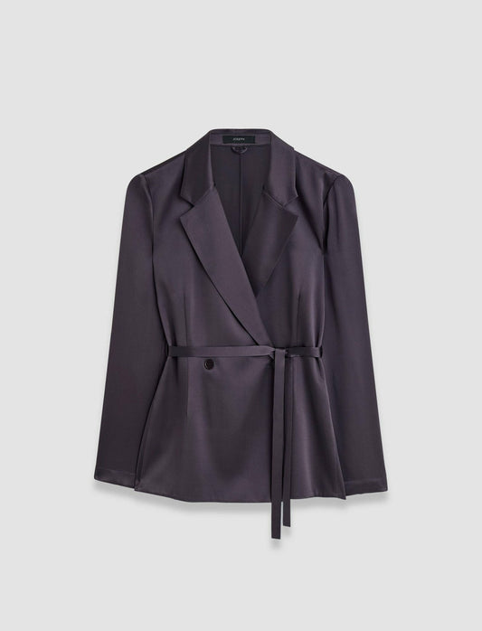 JOSEPH Fashion Women Joubert Silk Satin Jacket Aurora