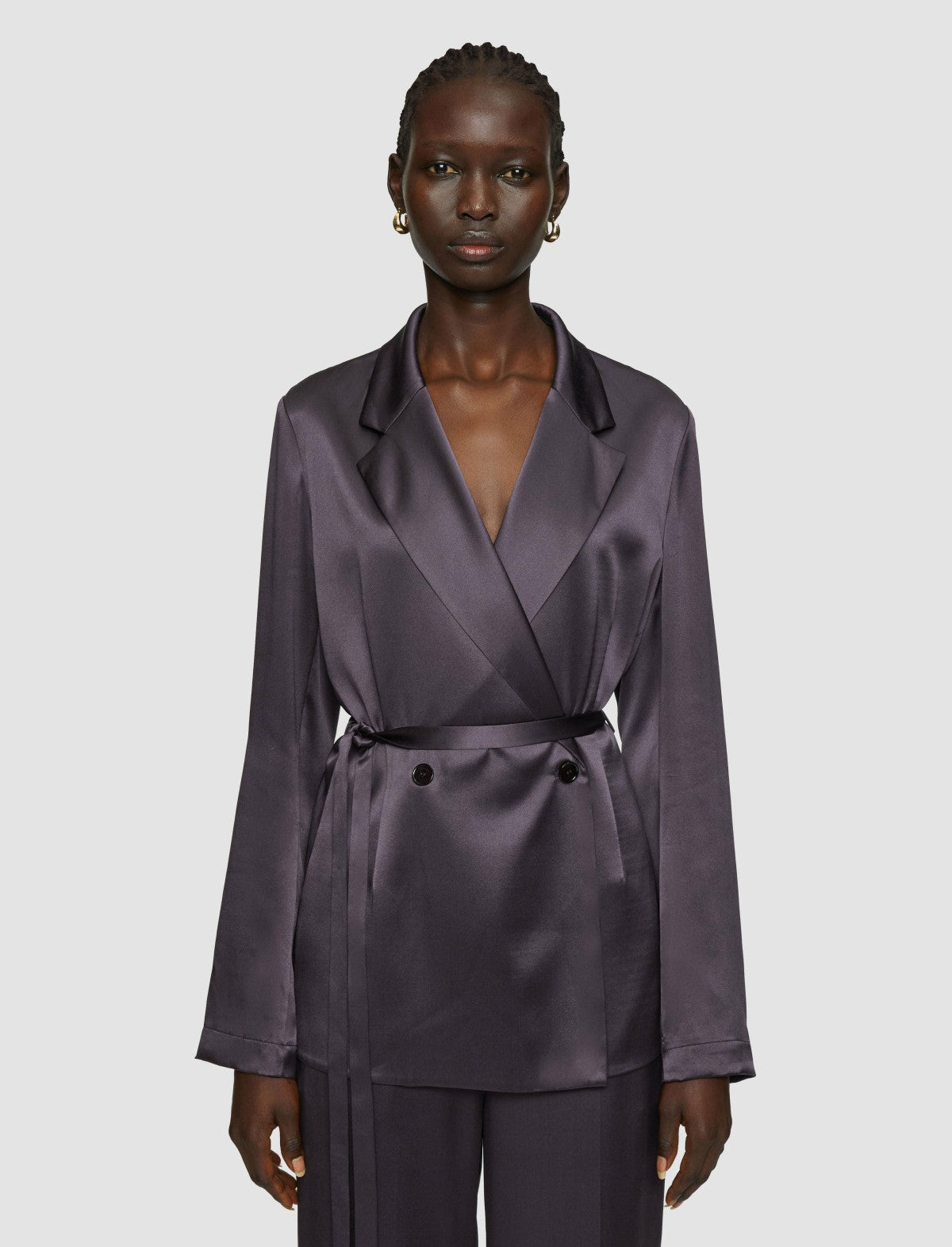 JOSEPH Fashion Women Joubert Silk Satin Jacket Aurora