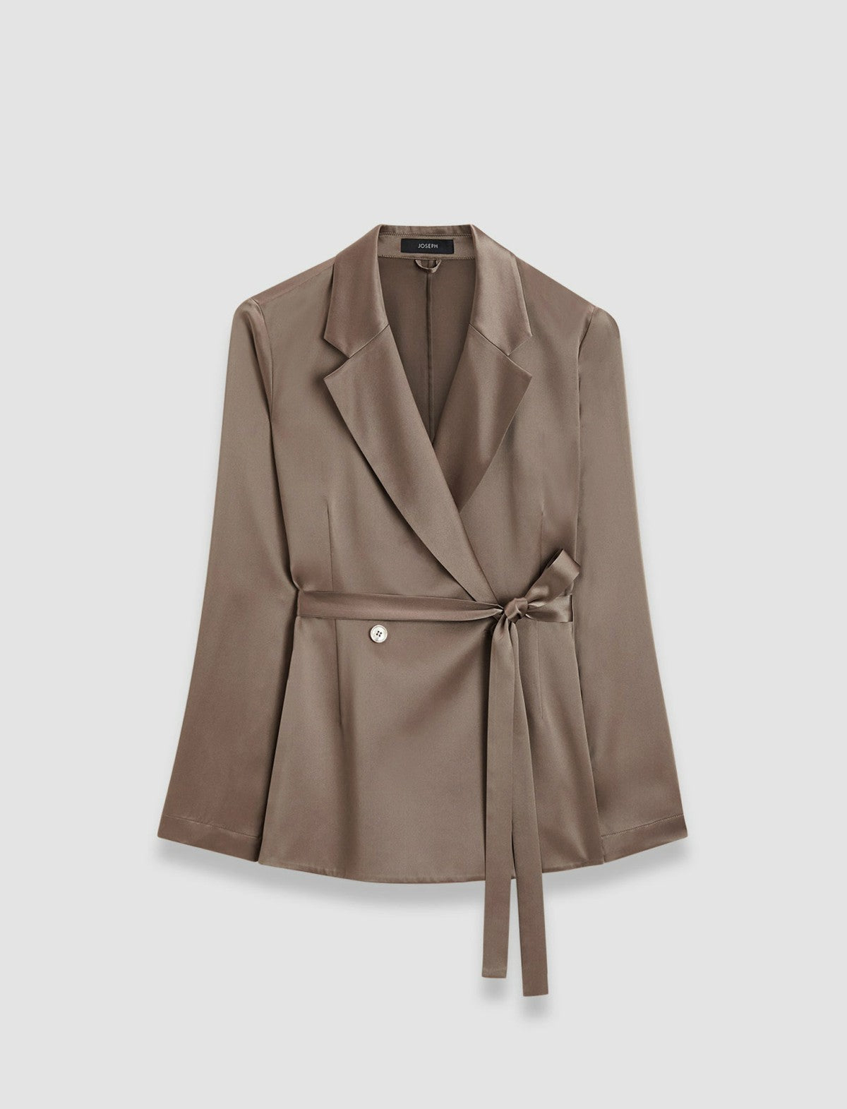 JOSEPH Fashion Women Joubert Silk Satin Jacket Escargot