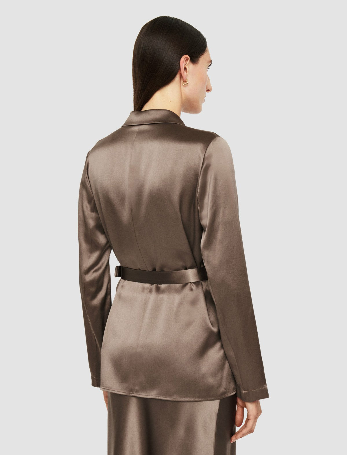 JOSEPH Fashion Women Joubert Silk Satin Jacket Escargot