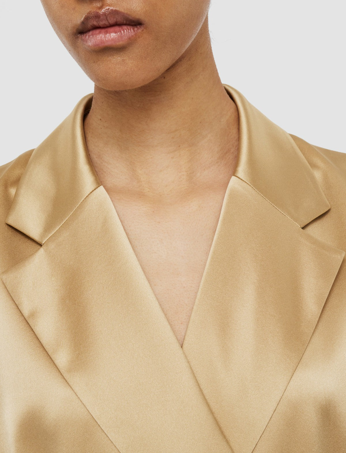 JOSEPH Fashion Women Joubert Silk Satin Jacket Desert Sand
