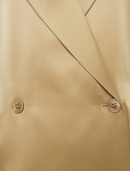 JOSEPH Fashion Women Joubert Silk Satin Jacket Desert Sand