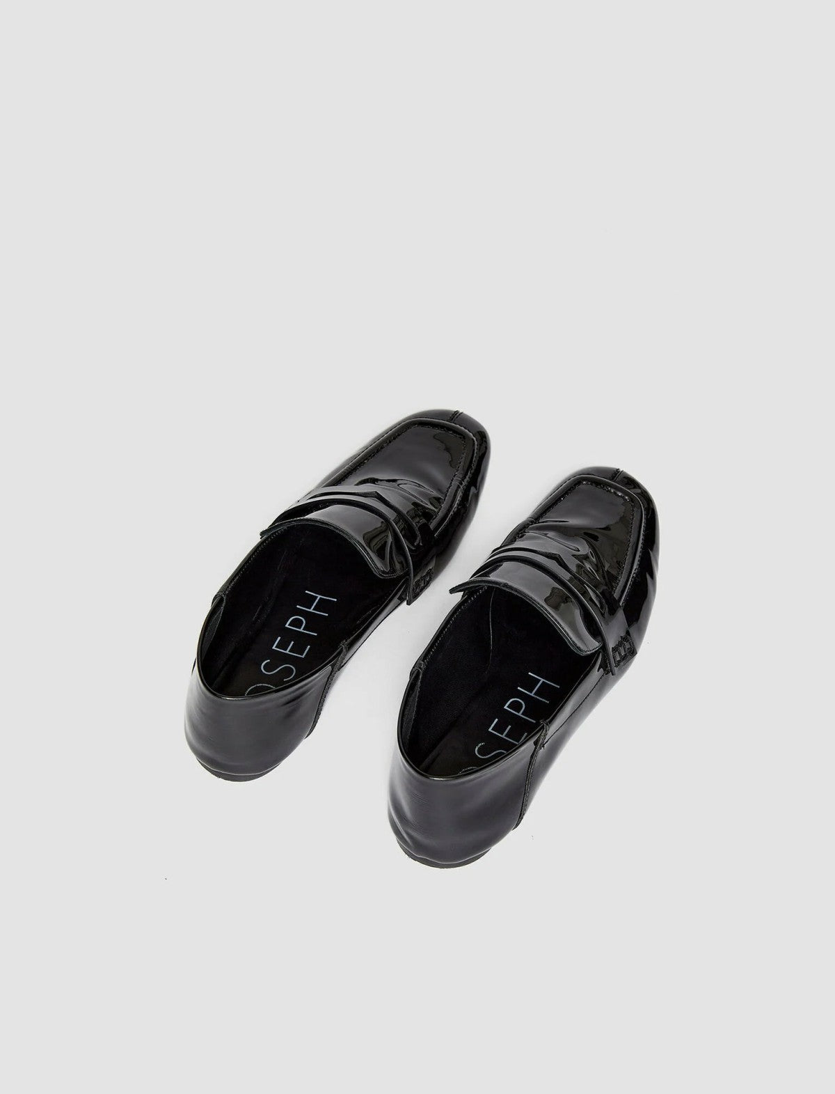 JOSEPH Fashion Women Patent Leather Loafers Black