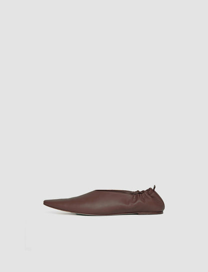 JOSEPH Fashion Women Leather Pointy Ballerina Shoes Arabica