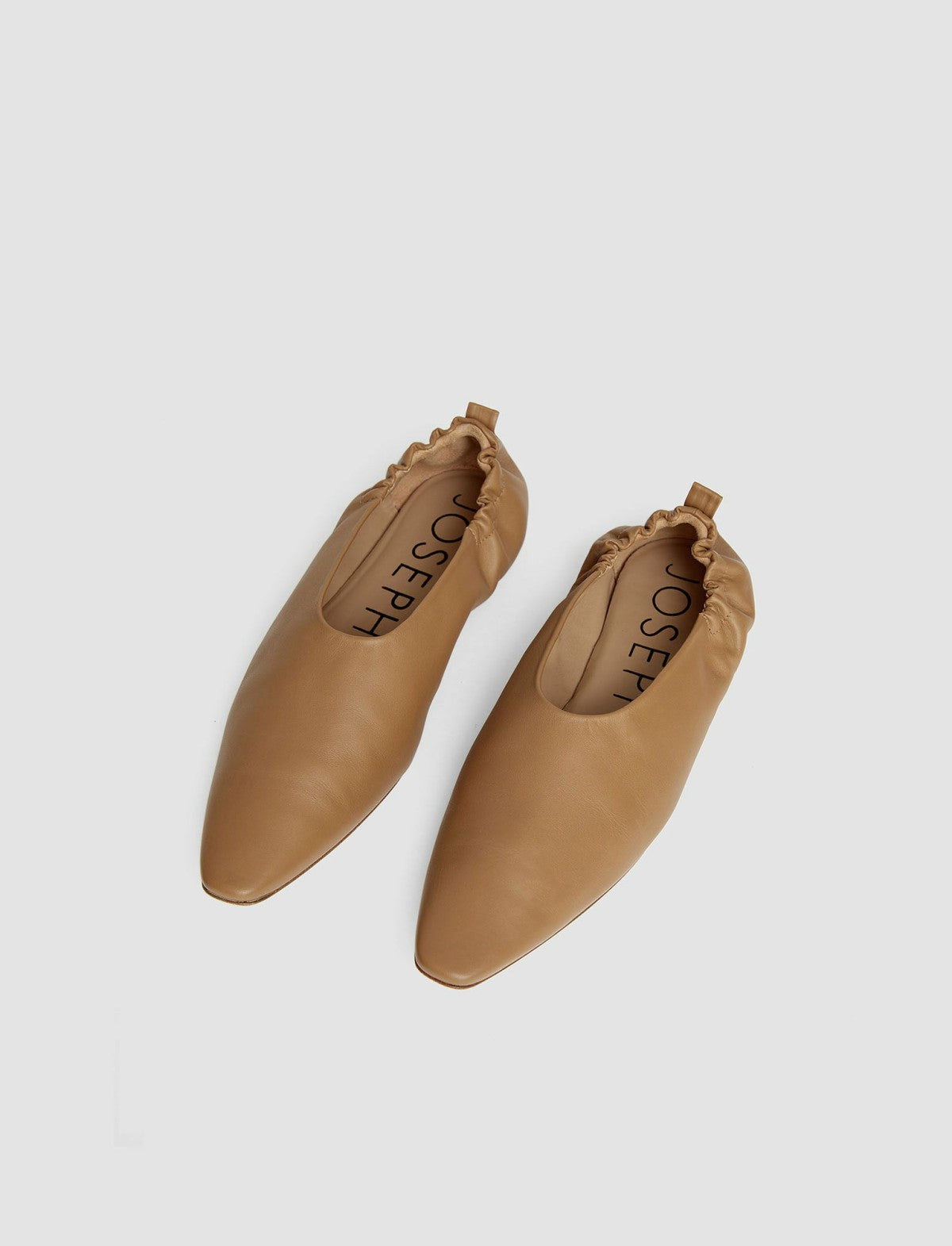 JOSEPH Fashion Women Leather Pointy Ballerina Shoes Oak