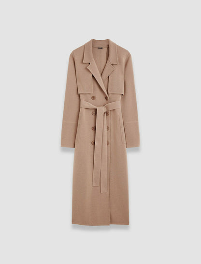 JOSEPH Fashion Women Milano Knitted Wool Coat Blusher