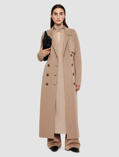 JOSEPH Fashion Women Milano Knitted Wool Coat Blusher