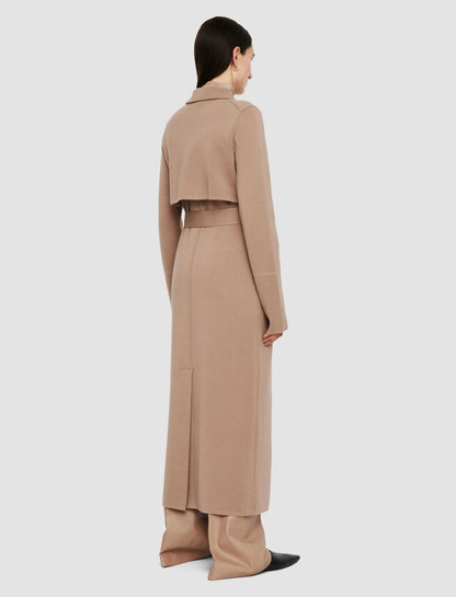 JOSEPH Fashion Women Milano Knitted Wool Coat Blusher