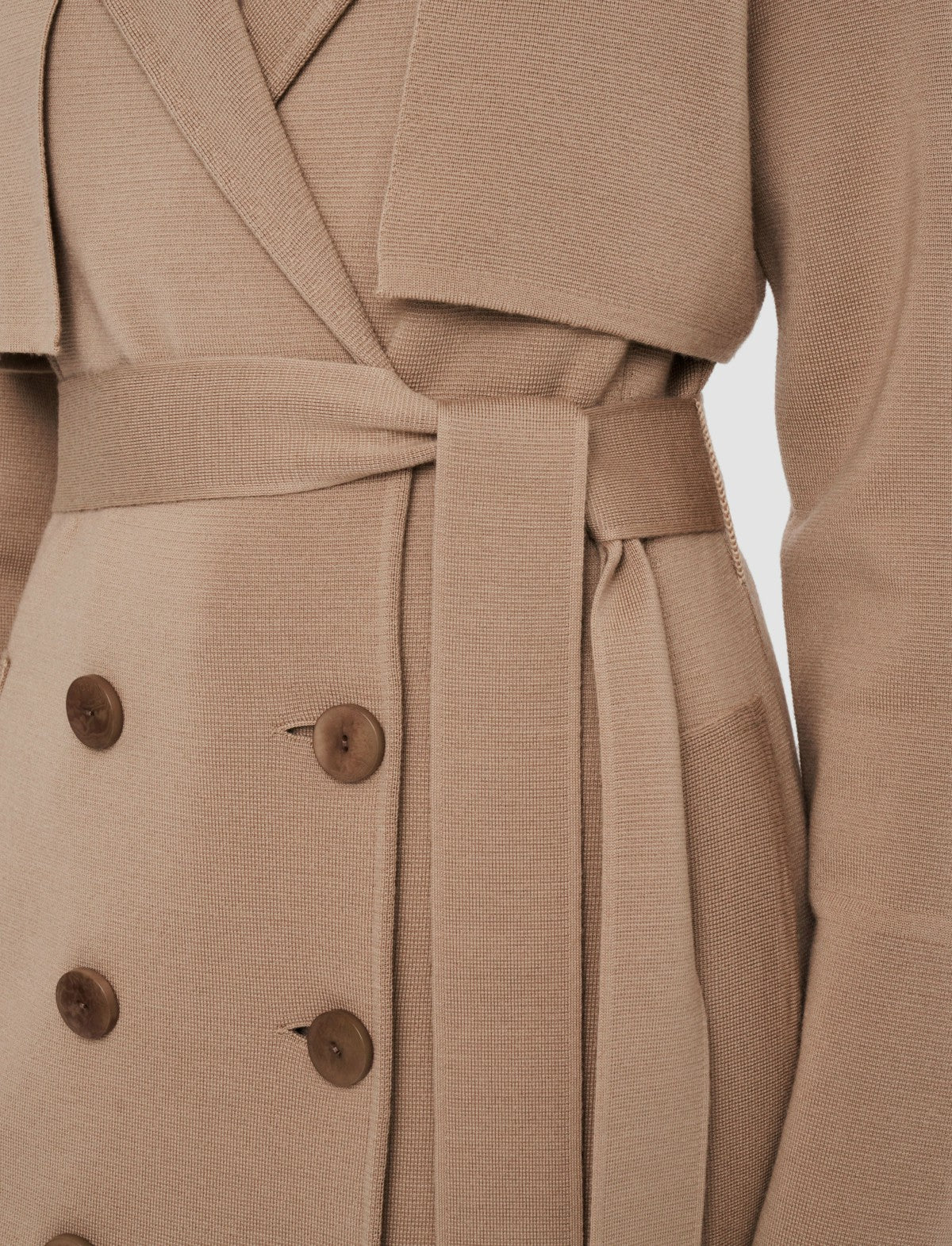 JOSEPH Fashion Women Milano Knitted Wool Coat Blusher