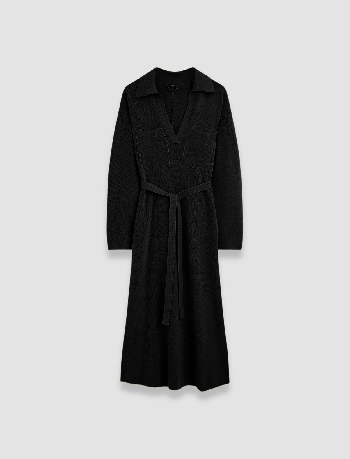 JOSEPH Fashion Women Milano Knitted Wool Dress Black