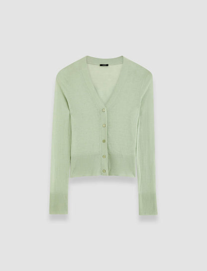JOSEPH Fashion Women Cashair Cardigan Matcha