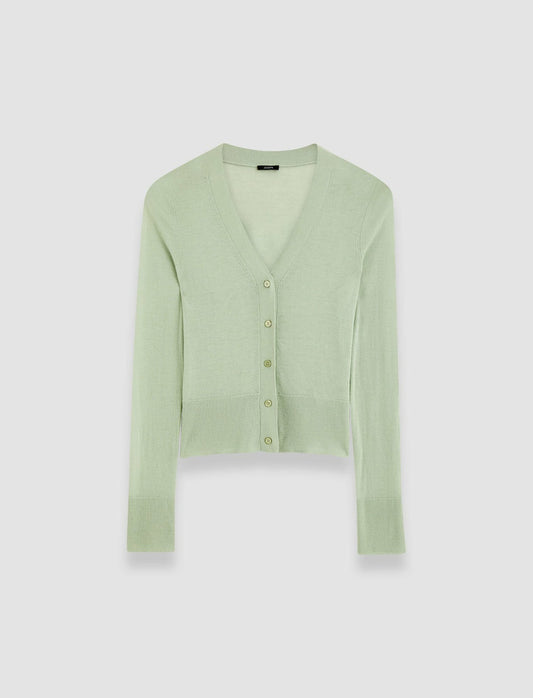 JOSEPH Fashion Women Cashair Cardigan Matcha