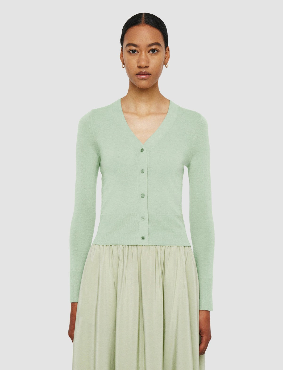 JOSEPH Fashion Women Cashair Cardigan Matcha