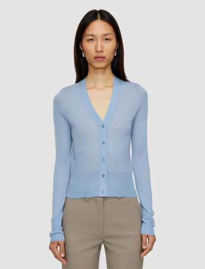 JOSEPH Fashion Women Cashair Cardigan Faded Sky
