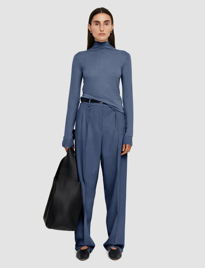 JOSEPH Fashion Women Cashair High Neck Jumper Harbour
