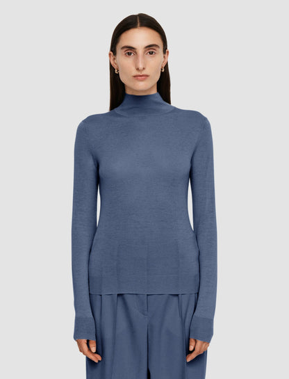 JOSEPH Fashion Women Cashair High Neck Jumper Harbour