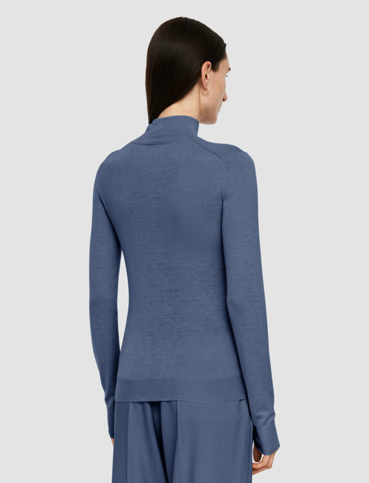 JOSEPH Fashion Women Cashair High Neck Jumper Harbour