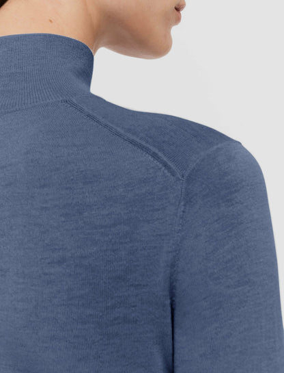 JOSEPH Fashion Women Cashair High Neck Jumper Harbour