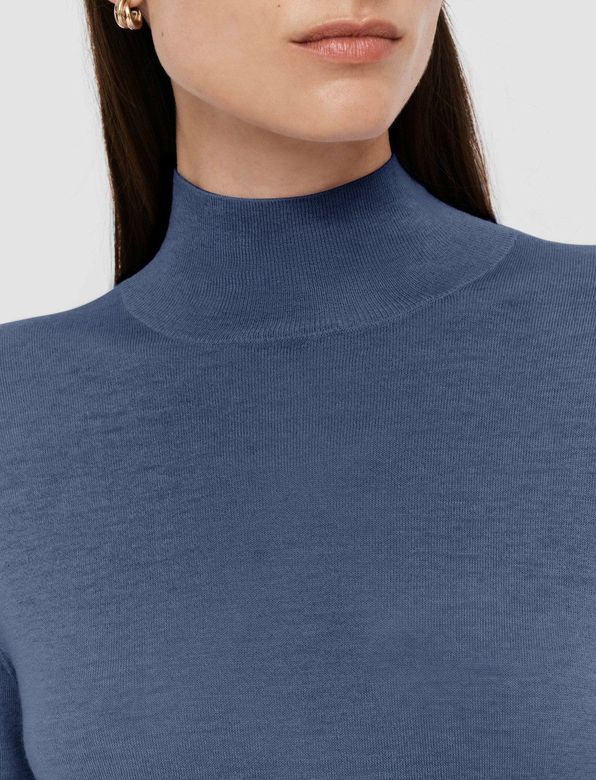 JOSEPH Fashion Women Cashair High Neck Jumper Harbour
