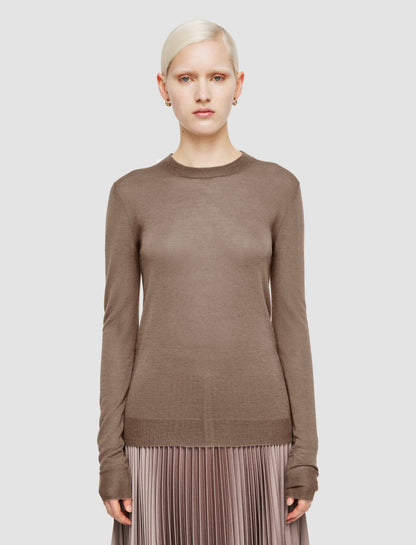 JOSEPH Fashion Women Cashair Round Neck Jumper Escargot
