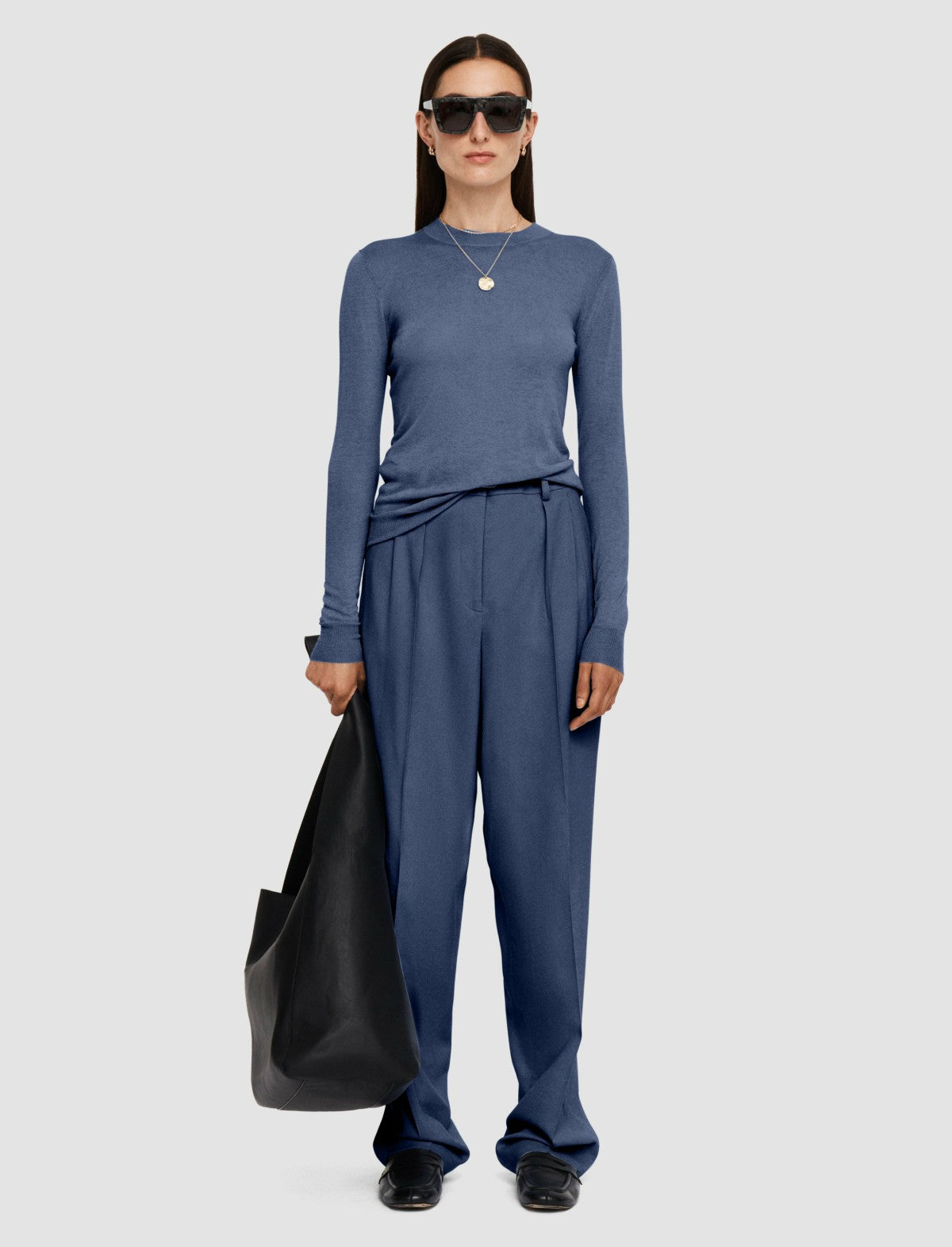 JOSEPH Fashion Women Cashair Round Neck Jumper Harbour