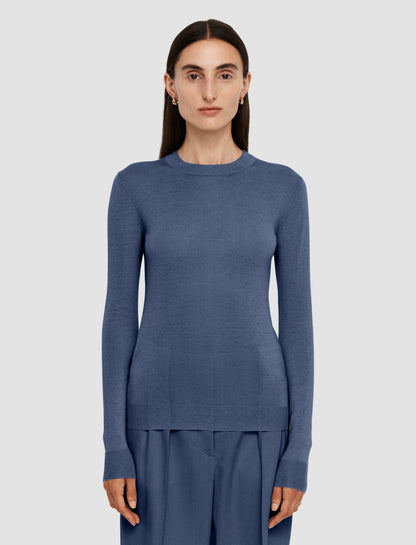 JOSEPH Fashion Women Cashair Round Neck Jumper Harbour