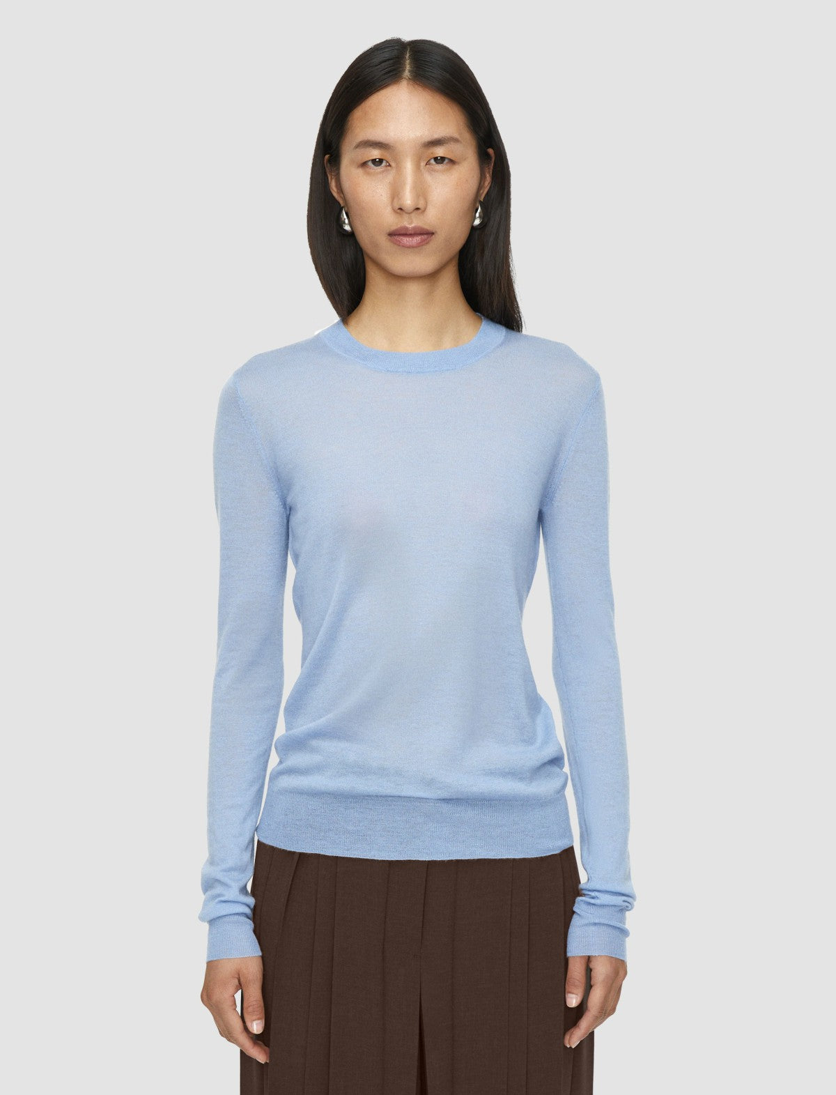 JOSEPH Fashion Women Cashair Round Neck Jumper Faded Sky