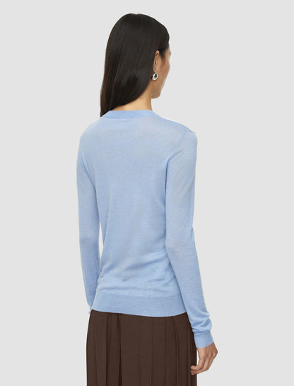 JOSEPH Fashion Women Cashair Round Neck Jumper Faded Sky