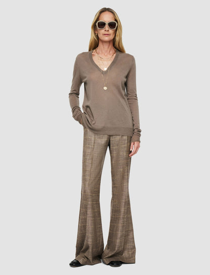 JOSEPH Fashion Women Cashair V Neck Jumper Escargot