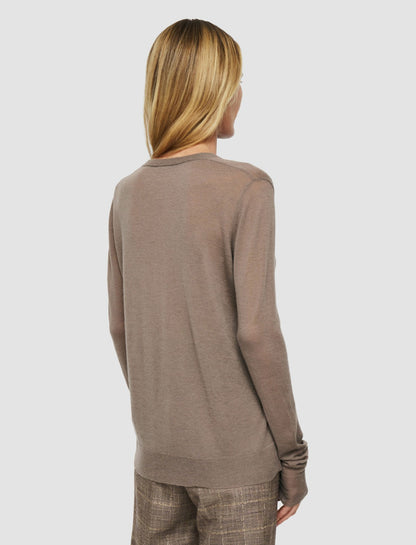 JOSEPH Fashion Women Cashair V Neck Jumper Escargot