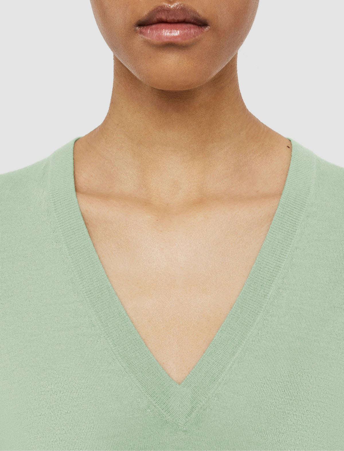 JOSEPH Fashion Women Cashair V Neck Jumper Matcha
