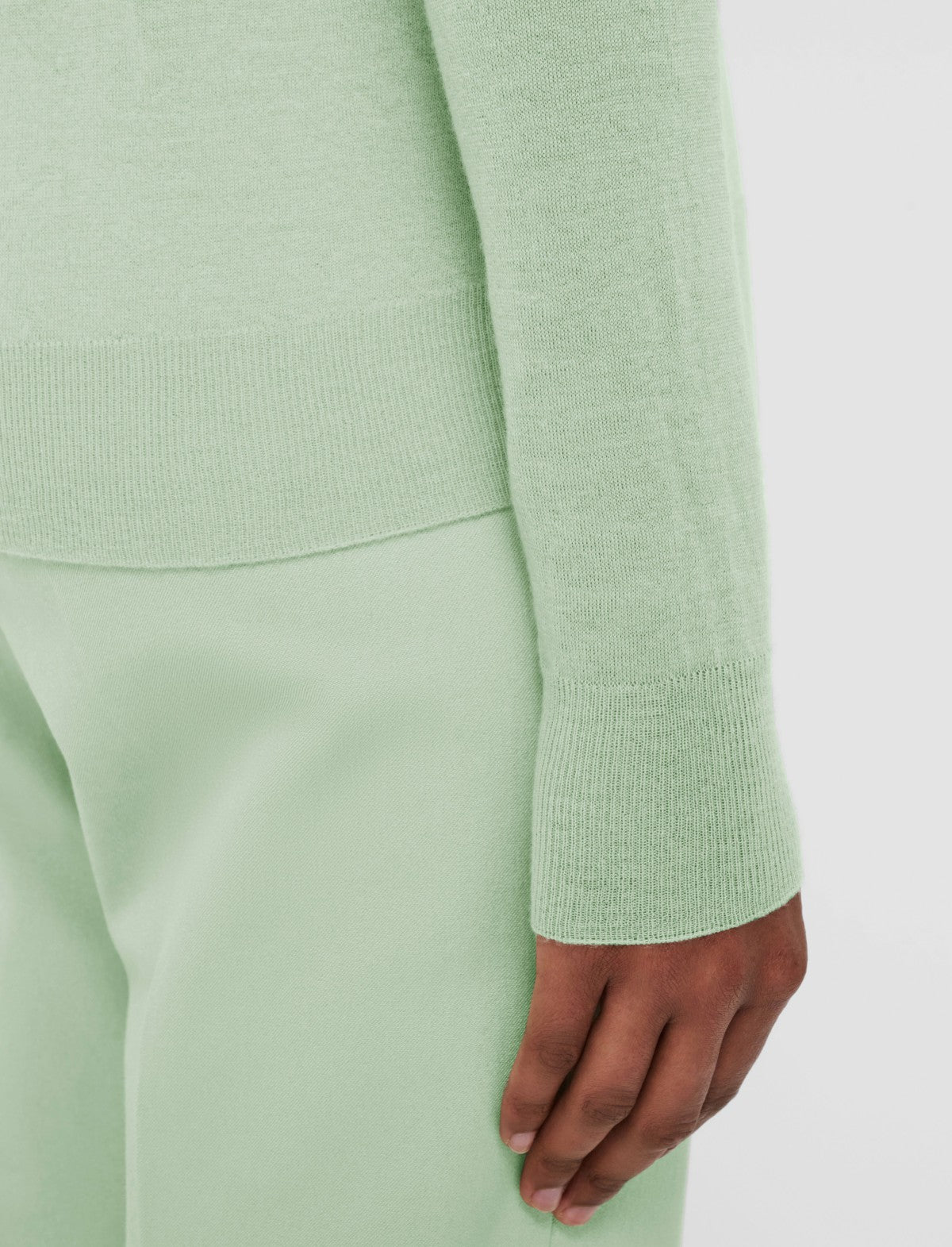 JOSEPH Fashion Women Cashair V Neck Jumper Matcha