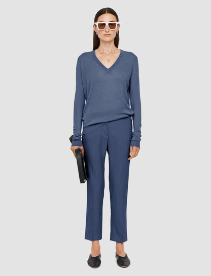 JOSEPH Fashion Women Cashair V Neck Jumper Harbour