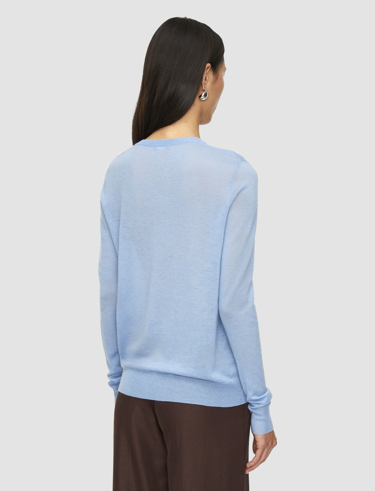 JOSEPH Fashion Women Cashair V Neck Jumper Faded Sky