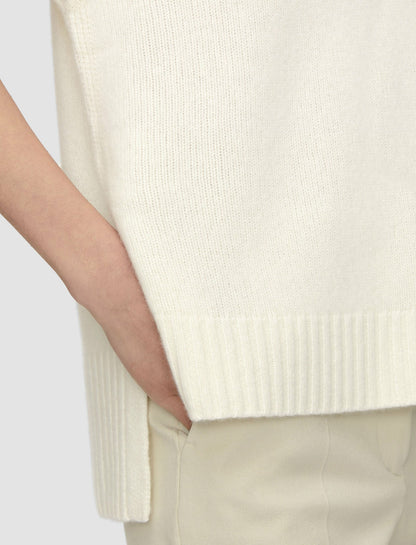 JOSEPH Fashion Women Open Cashmere Vest Ivory