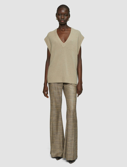JOSEPH Fashion Women Open Cashmere Vest Escargot