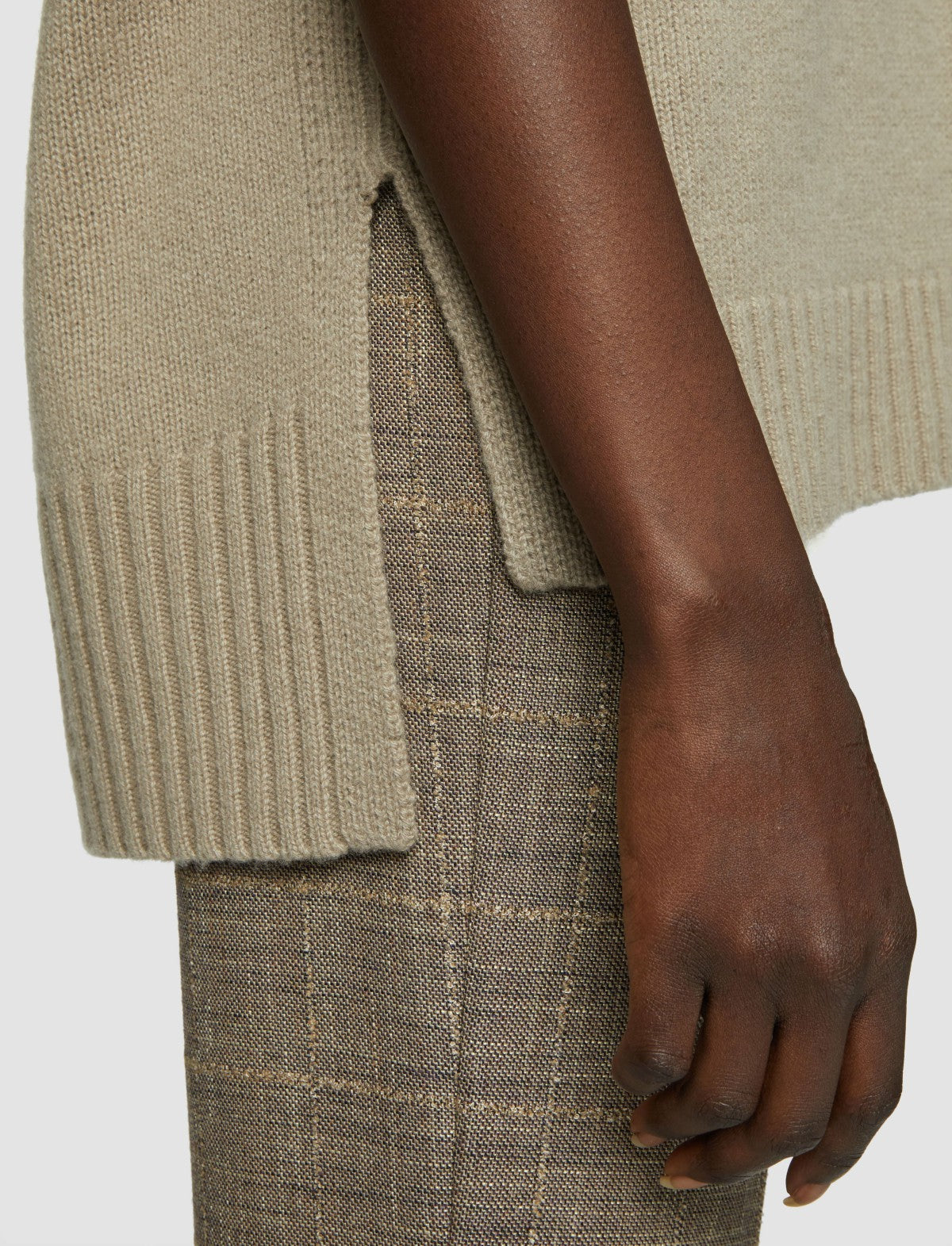 JOSEPH Fashion Women Open Cashmere Vest Escargot