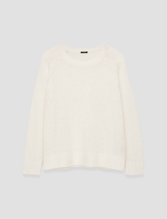 JOSEPH Fashion Women Open Cashmere Round Neck Jumper Ivory