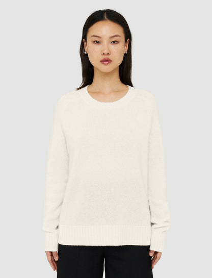 JOSEPH Fashion Women Open Cashmere Round Neck Jumper Ivory