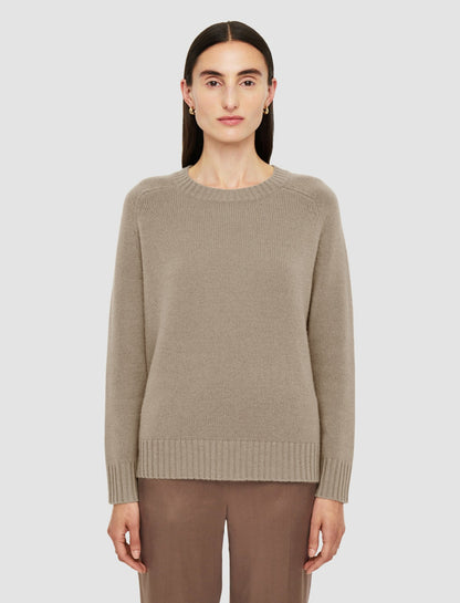 JOSEPH Fashion Women Open Cashmere Round Neck Jumper Escargot