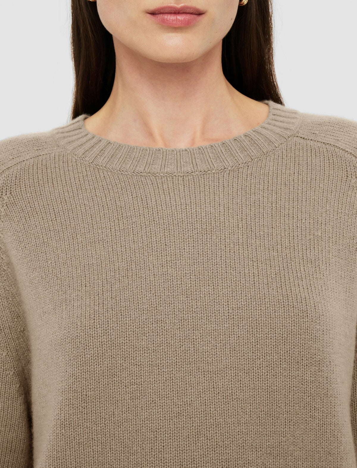 JOSEPH Fashion Women Open Cashmere Round Neck Jumper Escargot