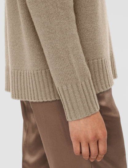 JOSEPH Fashion Women Open Cashmere Round Neck Jumper Escargot