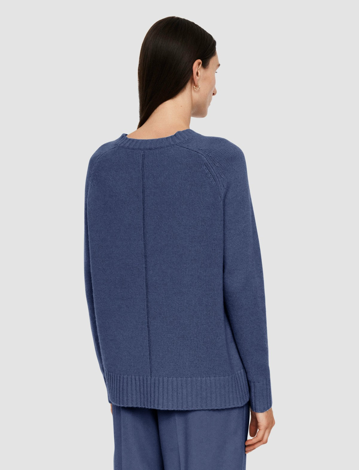 JOSEPH Fashion Women Open Cashmere Round Neck Jumper Harbour