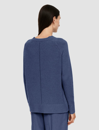 JOSEPH Fashion Women Open Cashmere Round Neck Jumper Harbour