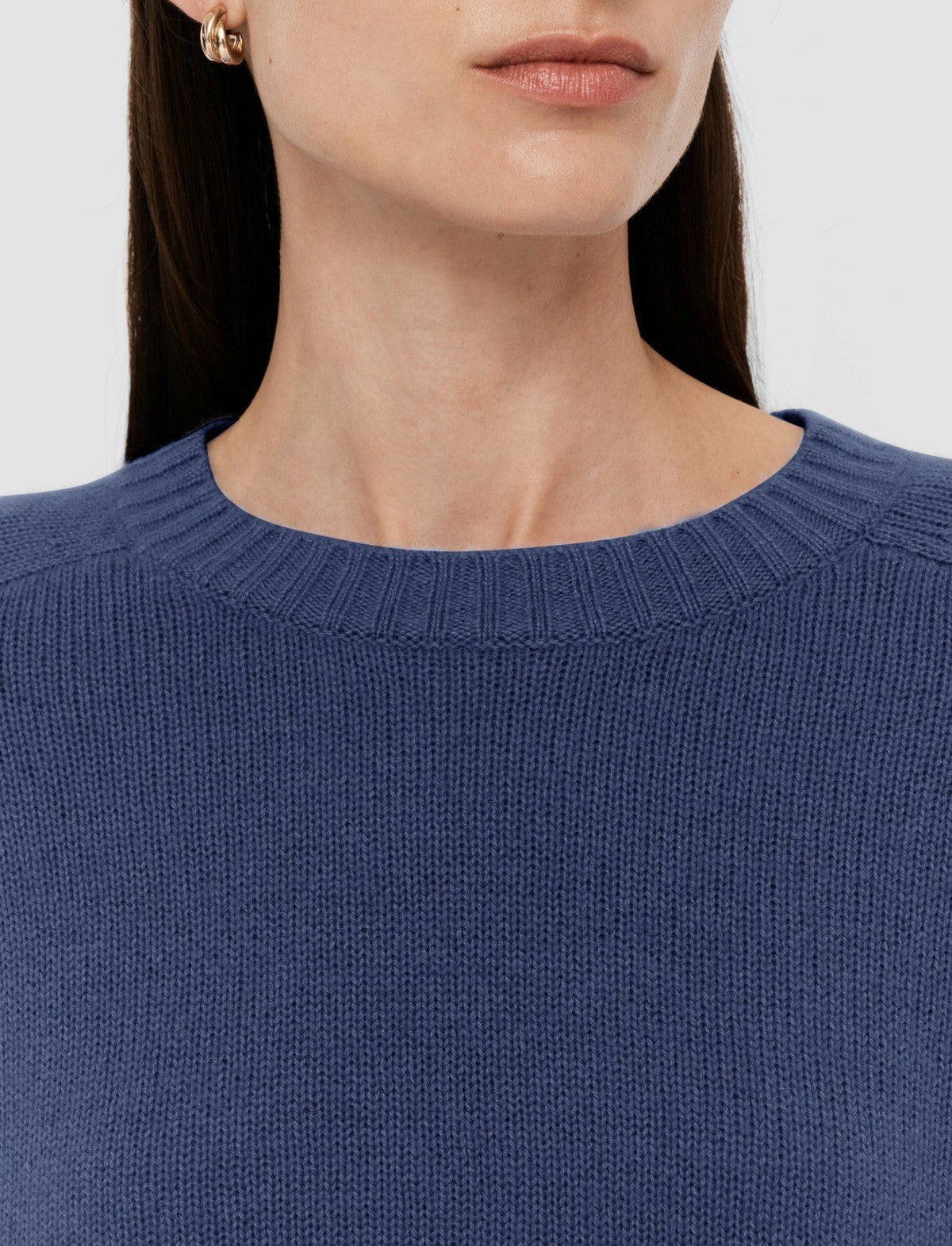 JOSEPH Fashion Women Open Cashmere Round Neck Jumper Harbour